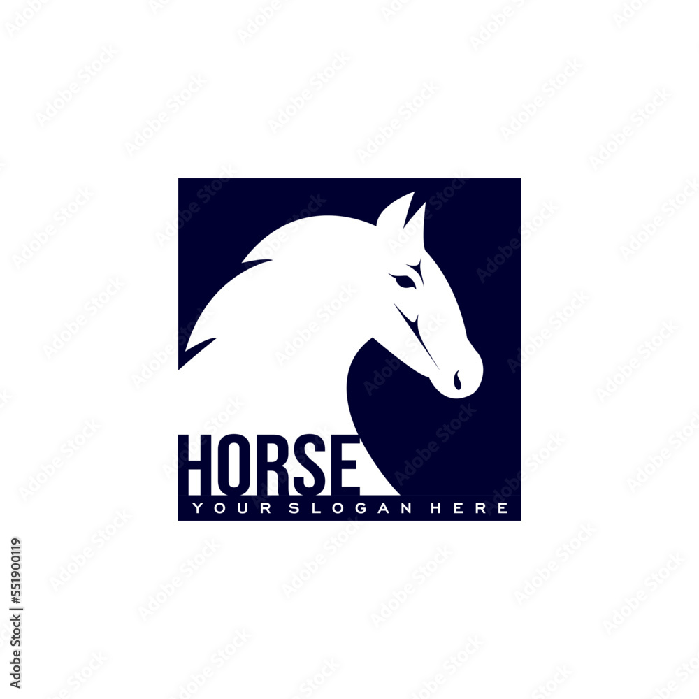Horse logo design in square shape. Horse symbol isolated on white background. creative design in minimalist. vector eps10 Horse logo design in square shape. Horse symbol isolated on white background. creative design in minimalist. vector eps10