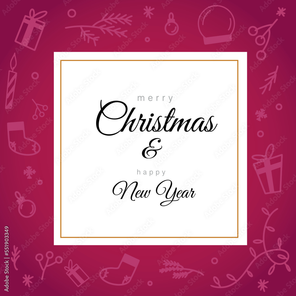 merry Christmas and happy new year hand drawing background merry Christmas and happy new year hand drawing background