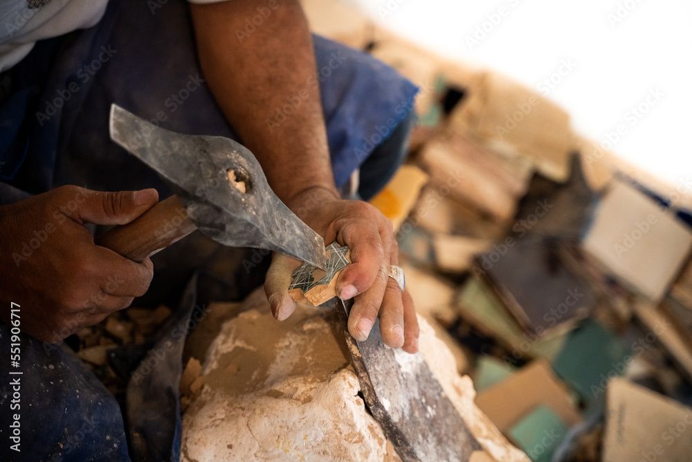 Mosaico Trabajo artesano de estilo árabe 