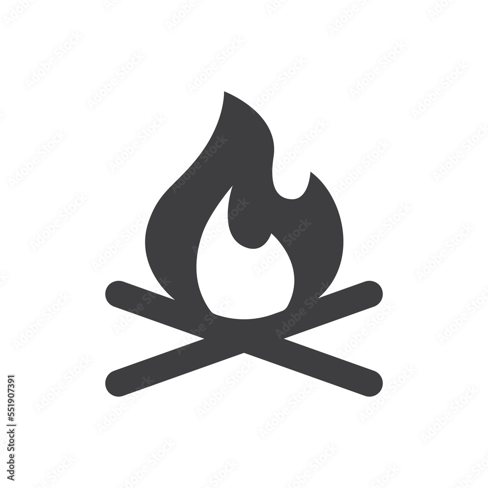 Campfire, Fire Isolated Vector Icon Campfire, Fire Isolated Vector Icon
