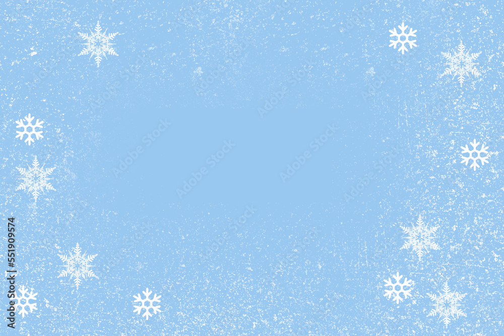 Niebieskie, zimowe, śnieżne tło, śnieżynki, święta, gwiazdki. - obrazy, fototapety, plakaty 