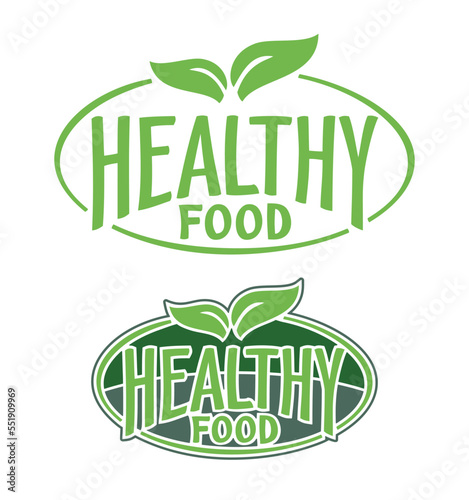 Healthy Food sticker for safe and useful nutrition