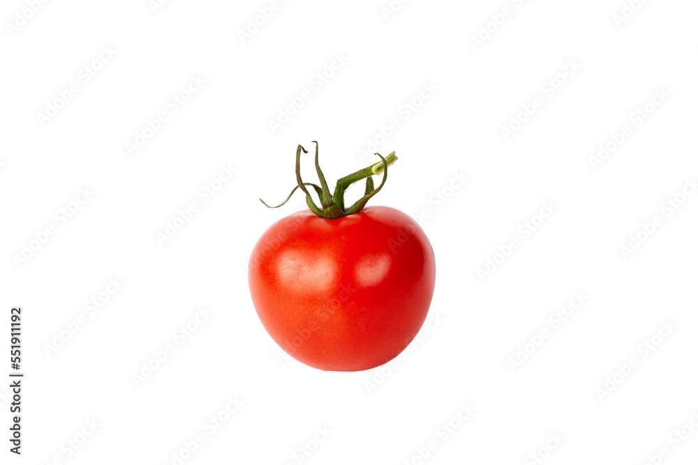 Red tomato on the isolated white background. Red tomato on the isolated white background.
