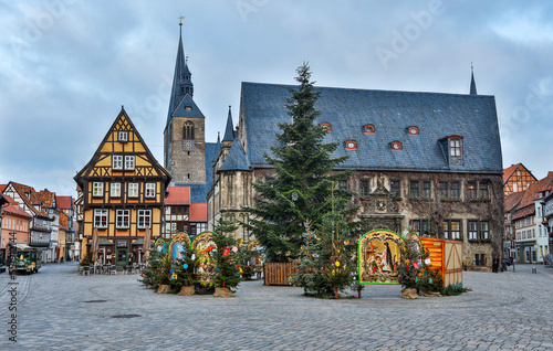 Quadro su tela Bilder aus der historischen Fachwerkstadt Quedlinburg Harz