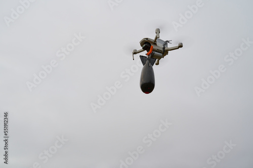 drone drops a bomb for fishing