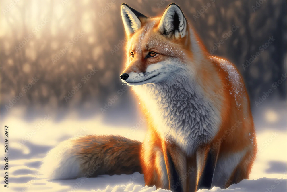 red fox in snow red fox in snow