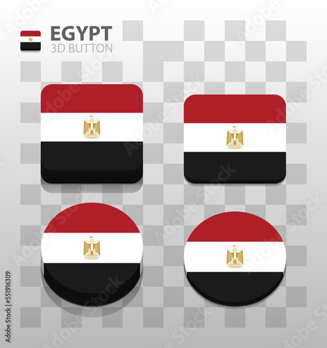 Free Download Egypt flag. Square and Round 3d Button. Vector  - GFXLoad