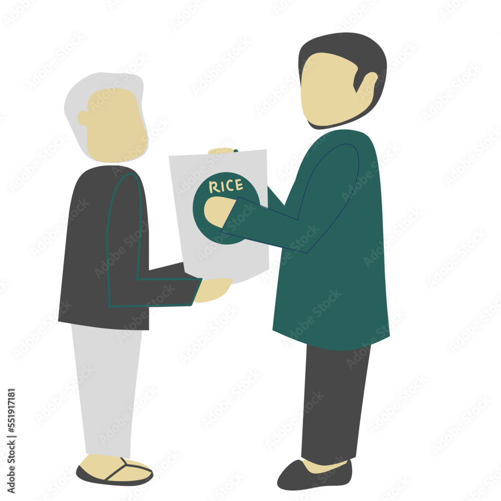 muslim pay zakat vector