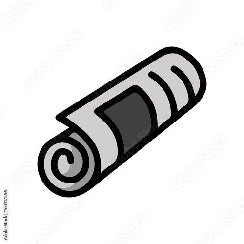 Rolled-Up Newspaper vector sign. Isolated news, media, and journalism as well as personal news label sticker icon design.