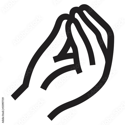 Pinched Fingers vector icon. Isolated Italian hand Ma Che Vuoi sign. Finger Purse sticker label