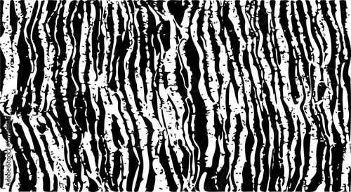 Monochrome texture composed of irregular graphic elements. Distressed uneven grunge background. Abstract vector illustration. Overlay for interesting effect and depth. Isolated on white background.