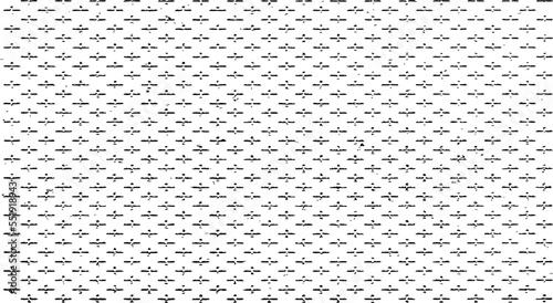 Rough, irregular texture composed of monochrome geometric elements. Overlay distressed grunge background. Abstract vector illustration. Isolated on white background. EPS10