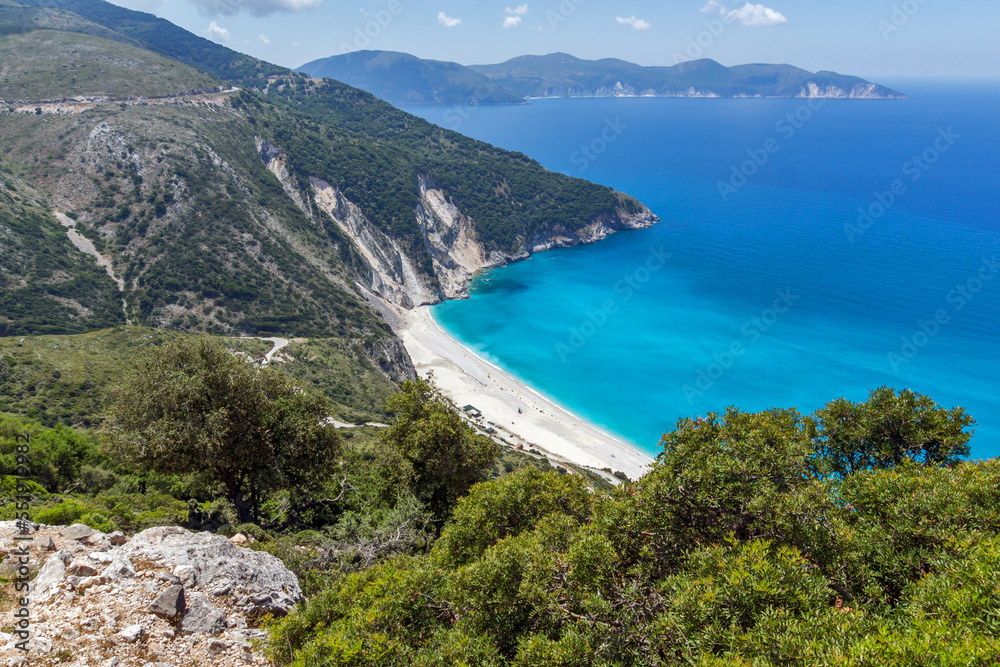 Amazing view of coastline of Kefalonia, Greece