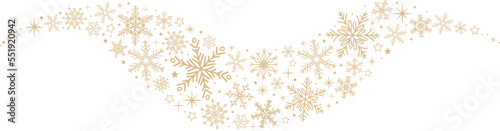 Winter snowflakes border minimal vector background. Macro snowflakes flying border design, holiday card. nowflakes and stars border vector illustration EPS10