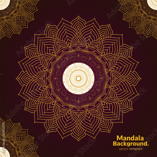 Luxury mandala design, illustration, Vector ornamental mandala for card, print, packing, poster, tattoo in yoga style, gold color