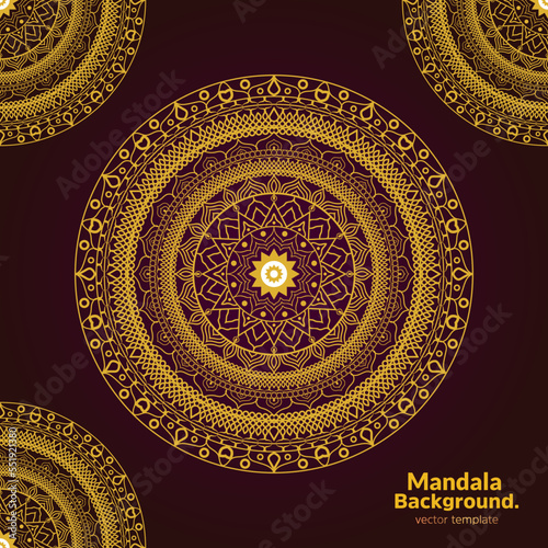 Luxury mandala design, illustration, Vector ornamental mandala for card, print, packing, poster, tattoo in yoga style, gold color mandala template