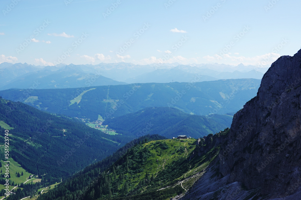 A path through Steigl pass in the Austrian Alps