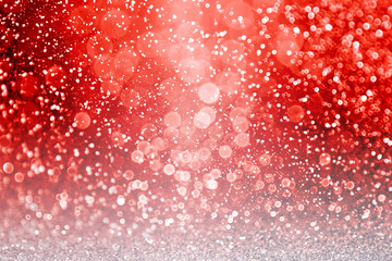 Fancy ruby red Christmas, Valentine Day, New Year’s eve or birthday glitter sparkle background silver jewelry diamond