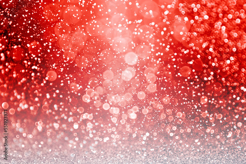 Fancy ruby red Christmas, Valentine Day, New Year’s eve or birthday glitter sparkle background silver jewelry diamond