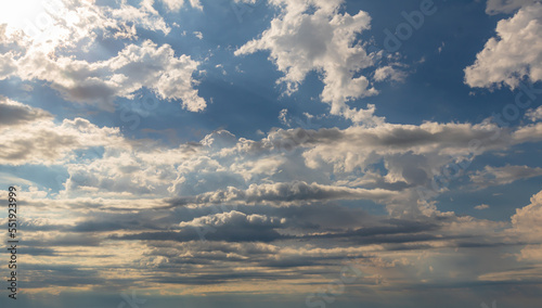 Fototapeta Naklejka Na Ścianę i Meble -  Sky replacement cumulus sunrise