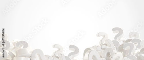 a pile of questions marks, ...