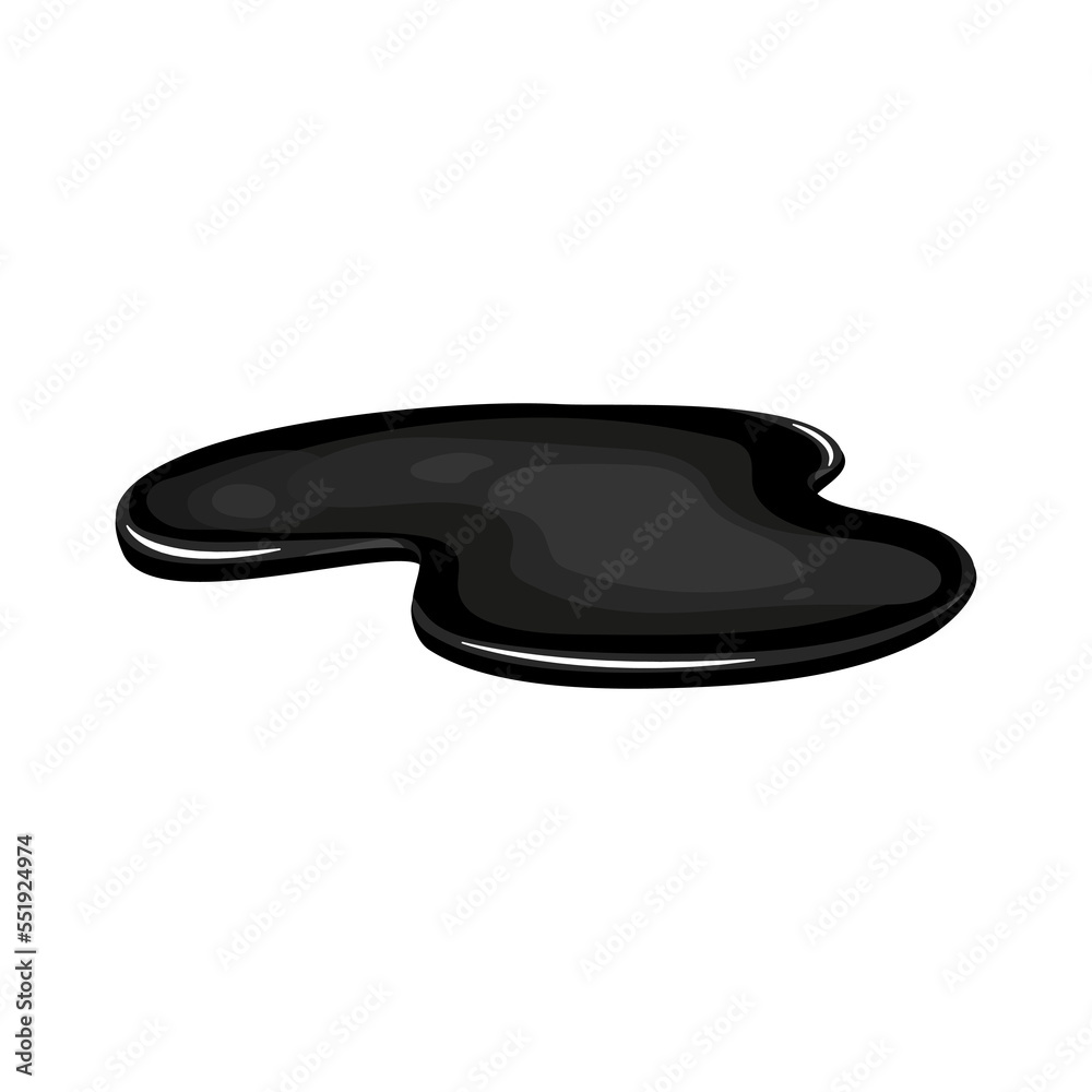 Spill of black oil puddle industry. Stain ink drop of petrol liquid shape. Vector cartton illustration Spill of black oil puddle industry. Stain ink drop of petrol liquid shape. Vector cartton illustration