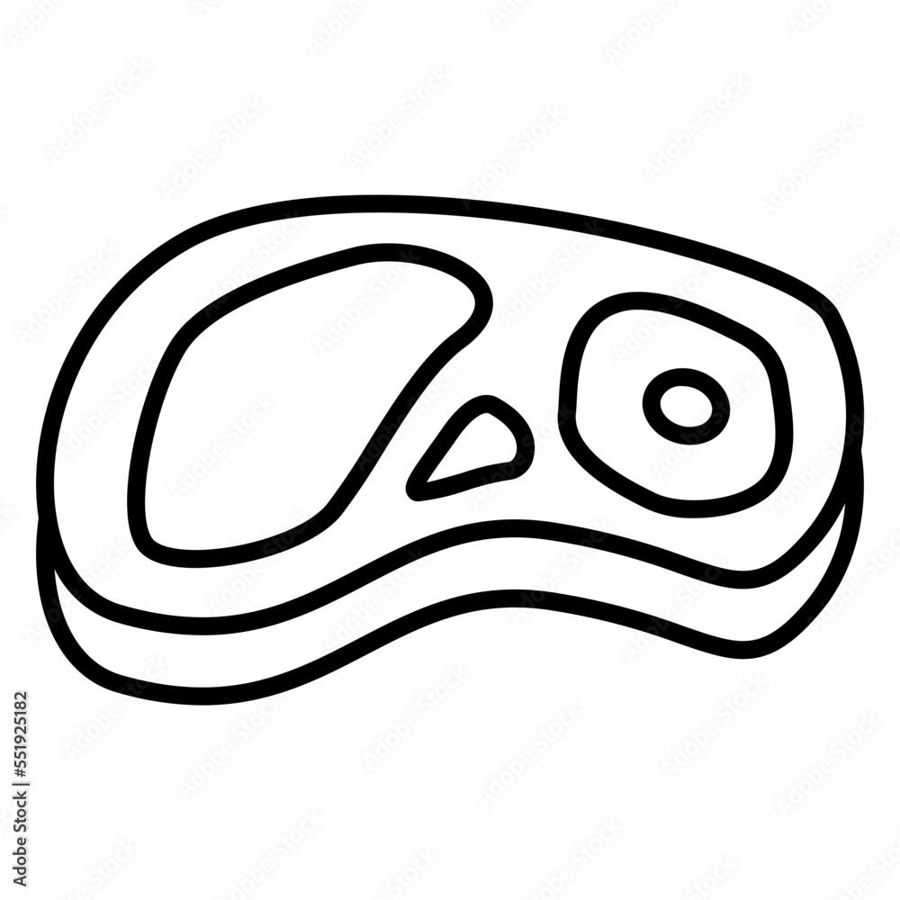 Illustration of Beef Steak design Icon Illustration of Beef Steak design Icon
