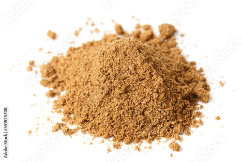 Garam masala, Indian mix of spices, isolated on white photo