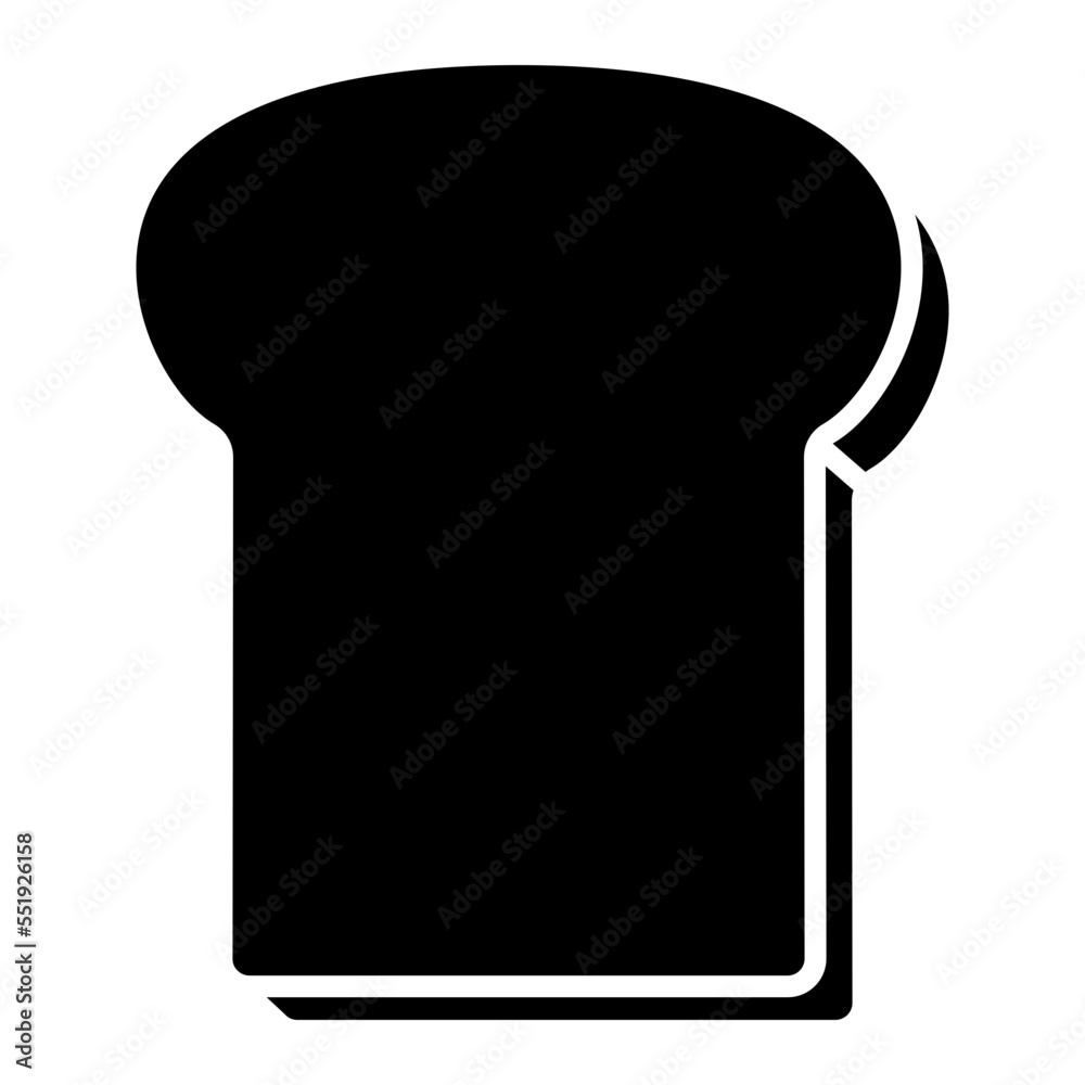 Illustration of a Slice of Bread design Icon Illustration of a Slice of Bread design Icon