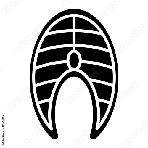 Illustration of Fish Steak design Icon