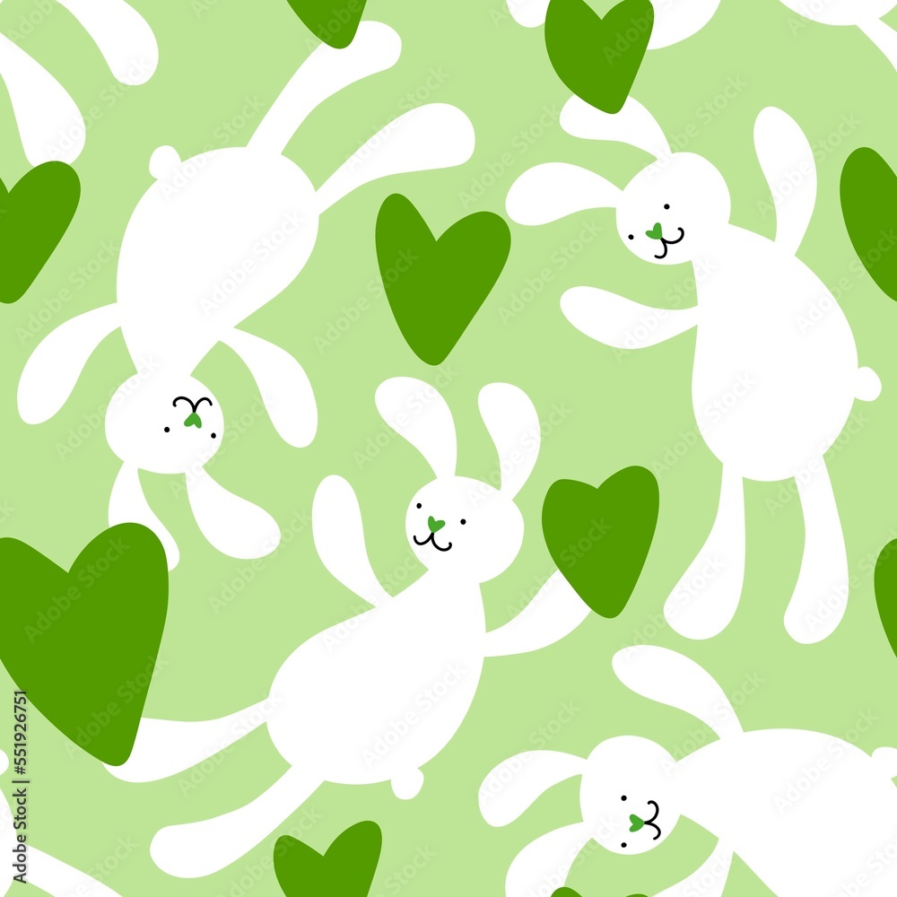 Cartoon rabbit seamless bunnies toys pattern for wrapping paper and fabrics and linens and kids clothes print Cartoon rabbit seamless bunnies toys pattern for wrapping paper and fabrics and linens and kids clothes print