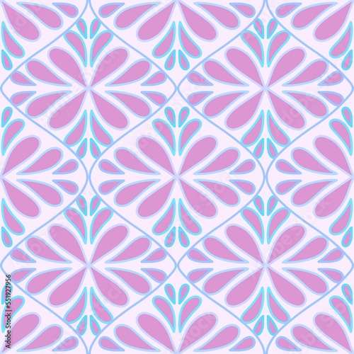 Abstract ornaments seamless floral waves pattern for wrapping paper and fabrics and linens and kids clothes print