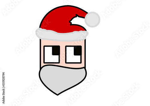 Simple santa vector emoticon