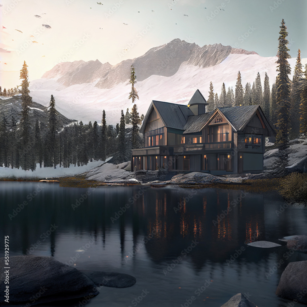 Fototapeta premium Cabin at a Resort in Whistler BC