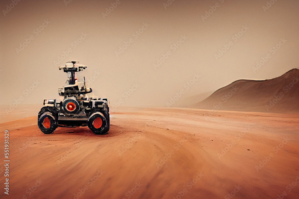 Fototapeta premium Martian Landscape - Generative AI
