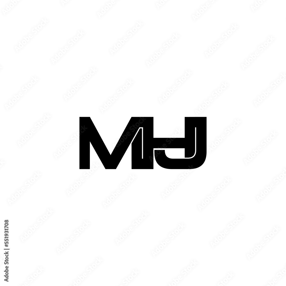 mhj letter initial monogram logo design mhj letter initial monogram logo design