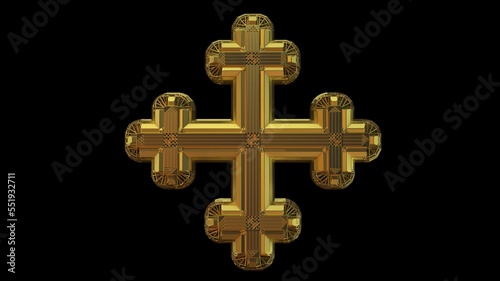 A 3D Illustration of the Christian cross. Artists, Designers, Pattern Makers, and Modelers must take a very close look of this extremely detailed mesh or lattice to craft a version of their own.