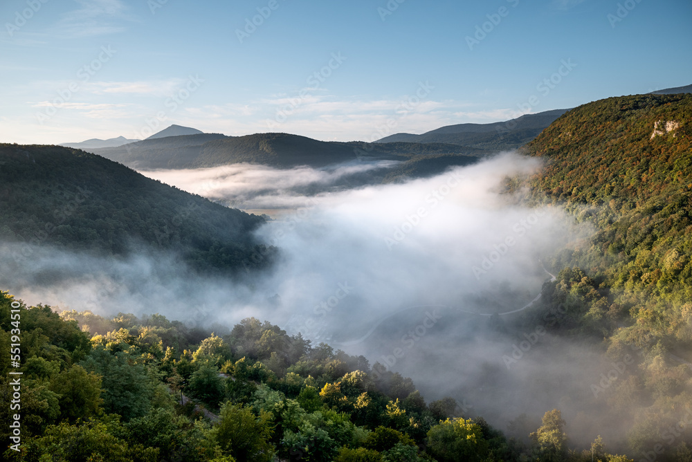 fog in the mountains