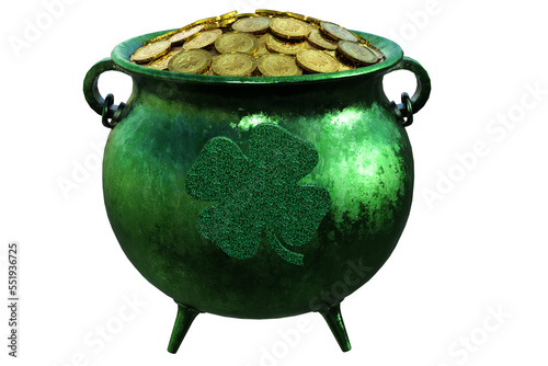 Fotografia Irish pot with gold