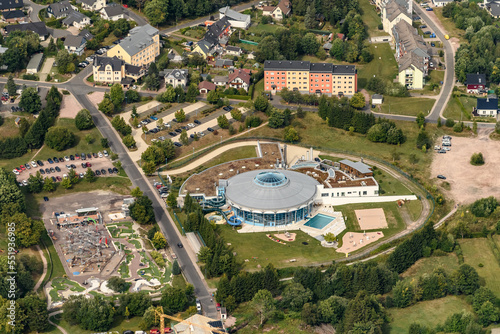 Oberhof, Wintersportort, Thüringen, Luftbild, Wald, Erholung. Sport, Berge