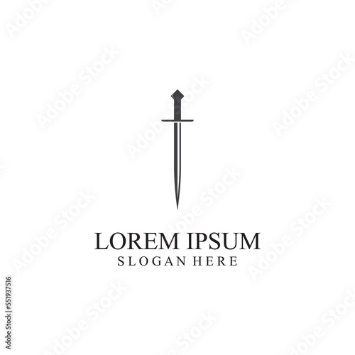 sword and shield logo design.