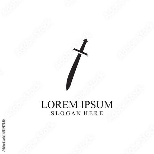 sword and shield logo design.