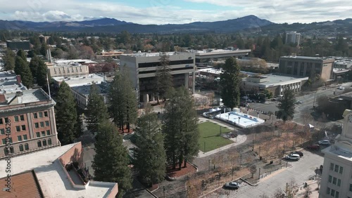 flying clockwise around courthouse square in Santa Rosa CA photo