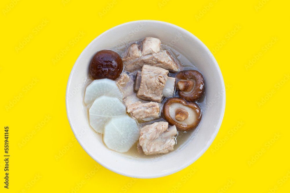 Pork rib soup with white radish and shiitake mushroom Pork rib soup with white radish and shiitake mushroom