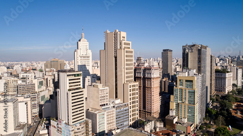 Aerial view of buildings in Sao Paulo city. photo