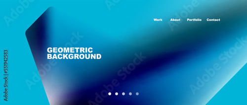 Landing page background template. Abstract geometric shapes composition. Vector illustration for wallpaper, banner, background