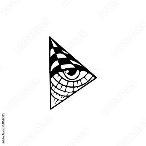 eye triangle symbol vector illustration photo