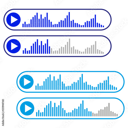 voice messages. Voice message record phone. Chat message icon. Vector illustration. stock image. 