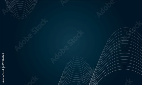 Abstract mountain lines background. Thin rgb lines on black blue gradient bg.