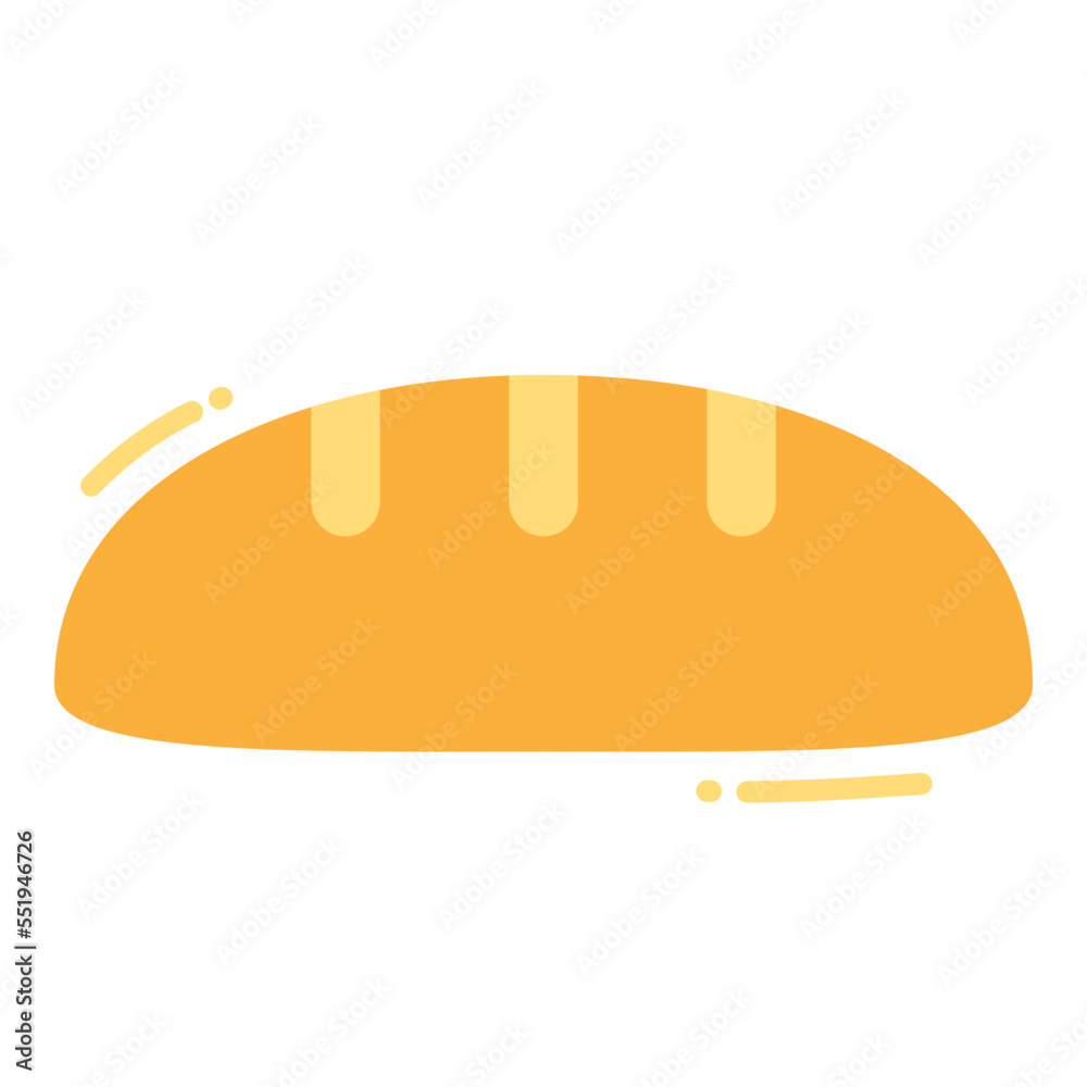 Illustration of French Bread design Icon Illustration of French Bread design Icon